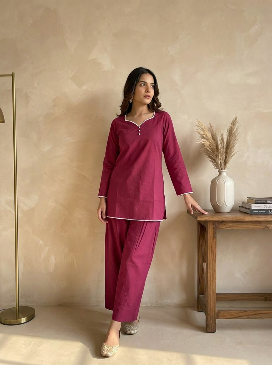 Chatori Handblock Pure Cotton Farshi Salwar Set